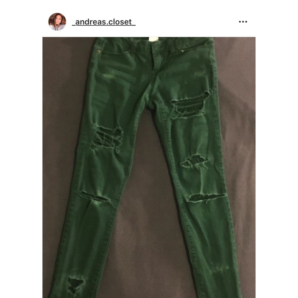 Ripped Jeans: Dark Green Size 3 - Picture 4 of 5